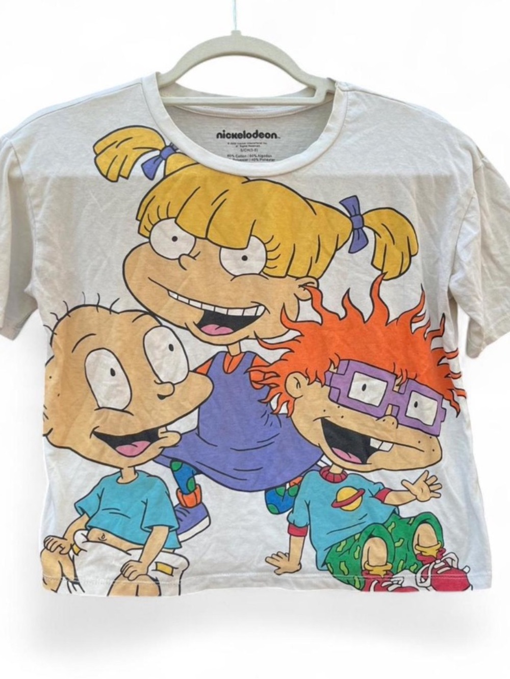 Y2K Rugrats Cartoon Cropped Box Tee - Size Small